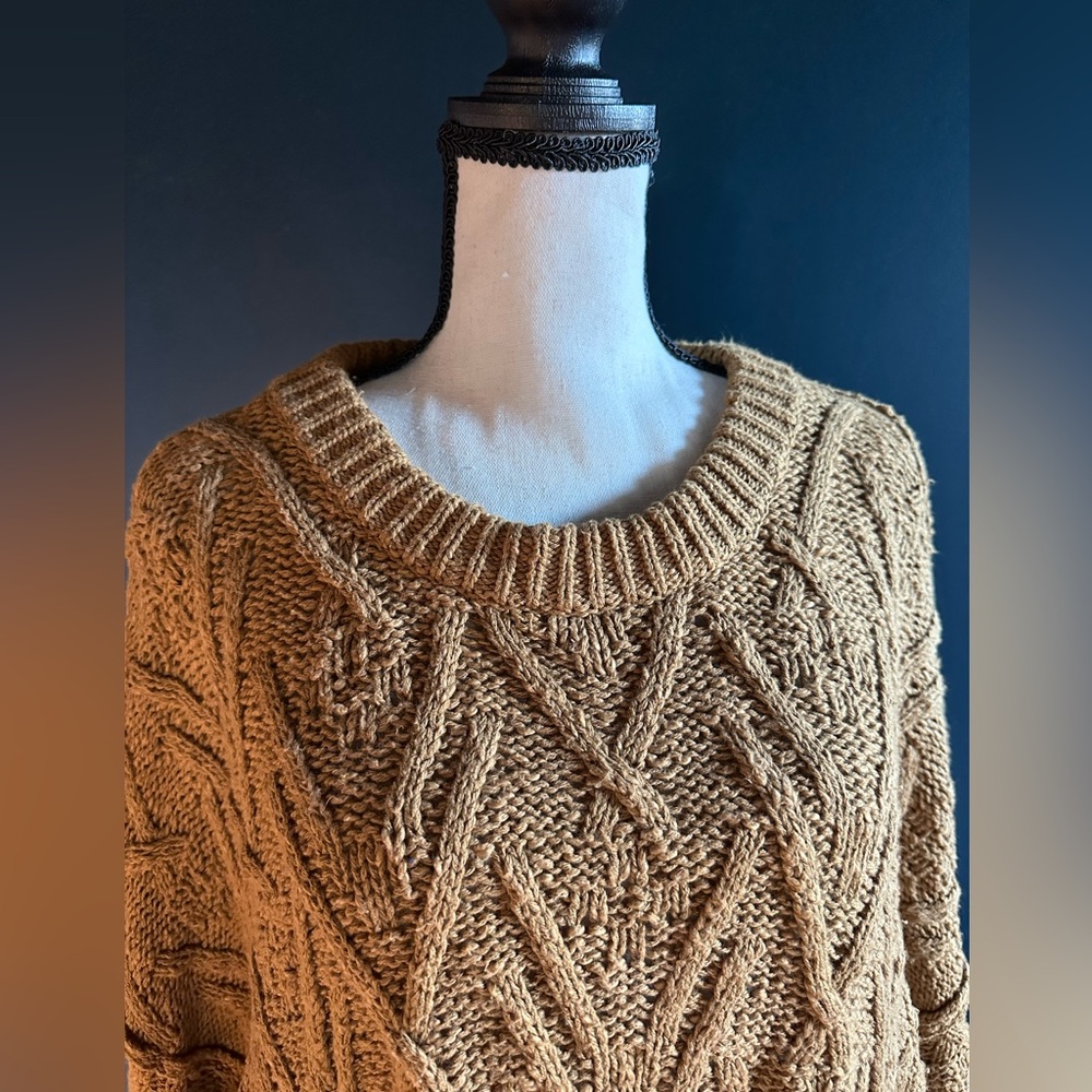 Free People Cable Knit Sweater - Brown